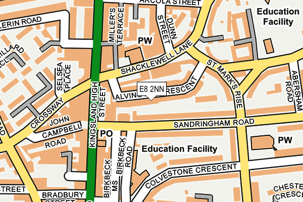 E8 2NN map - OS OpenMap – Local (Ordnance Survey)