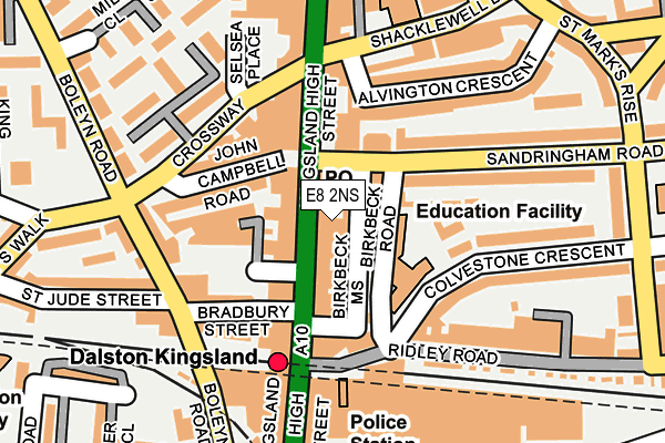 E8 2NS map - OS OpenMap – Local (Ordnance Survey)