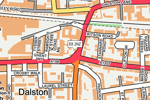 E8 2NZ map - OS OpenMap – Local (Ordnance Survey)