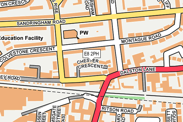 E8 2PH map - OS OpenMap – Local (Ordnance Survey)