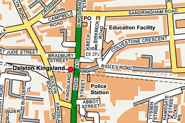 E8 2PJ map - OS OpenMap – Local (Ordnance Survey)