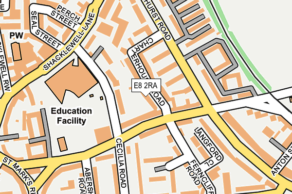 E8 2RA map - OS OpenMap – Local (Ordnance Survey)