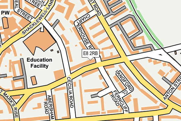 E8 2RB map - OS OpenMap – Local (Ordnance Survey)