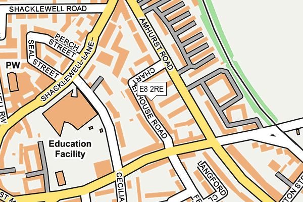 E8 2RE map - OS OpenMap – Local (Ordnance Survey)