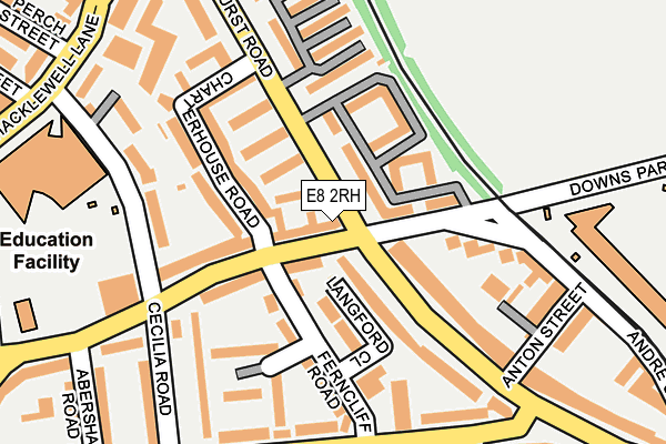 E8 2RH map - OS OpenMap – Local (Ordnance Survey)