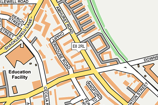 E8 2RL map - OS OpenMap – Local (Ordnance Survey)