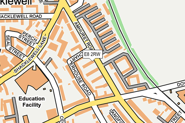 E8 2RW map - OS OpenMap – Local (Ordnance Survey)