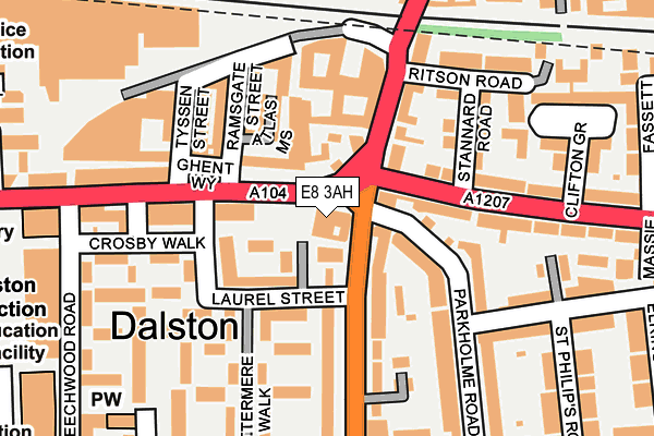 E8 3AH map - OS OpenMap – Local (Ordnance Survey)