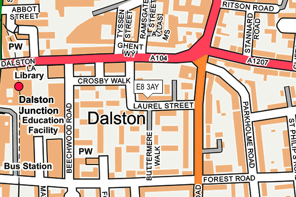 E8 3AY map - OS OpenMap – Local (Ordnance Survey)