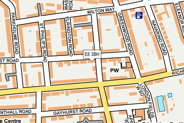 E8 3BH map - OS OpenMap – Local (Ordnance Survey)