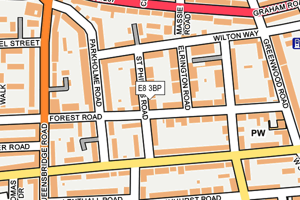 E8 3BP map - OS OpenMap – Local (Ordnance Survey)