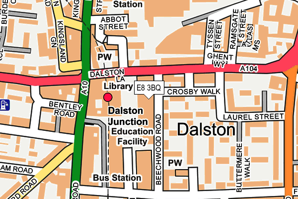 E8 3BQ map - OS OpenMap – Local (Ordnance Survey)