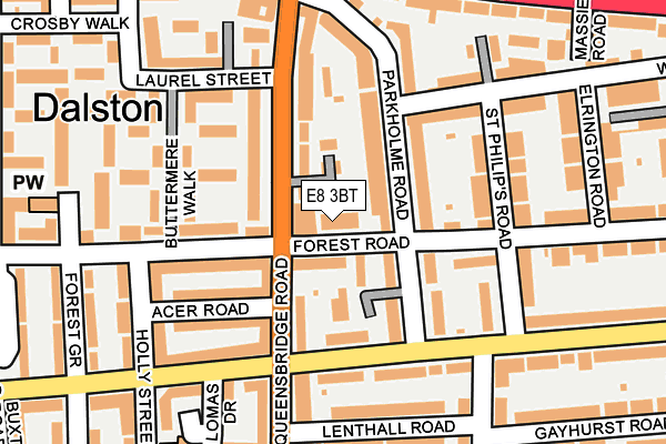 E8 3BT map - OS OpenMap – Local (Ordnance Survey)