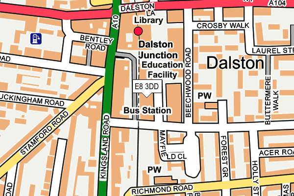 E8 3DD map - OS OpenMap – Local (Ordnance Survey)