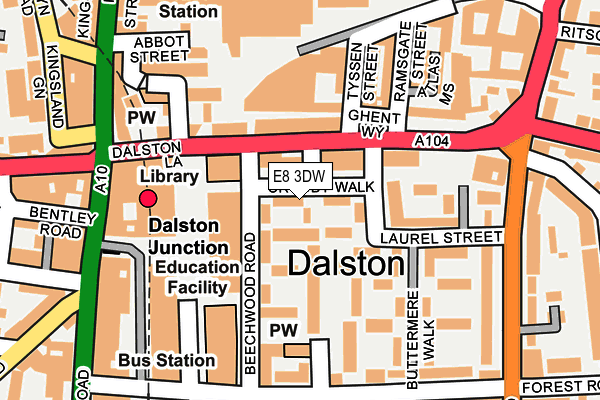 E8 3DW map - OS OpenMap – Local (Ordnance Survey)