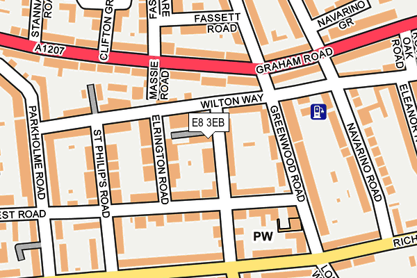 E8 3EB map - OS OpenMap – Local (Ordnance Survey)