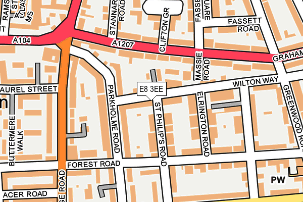 E8 3EE map - OS OpenMap – Local (Ordnance Survey)