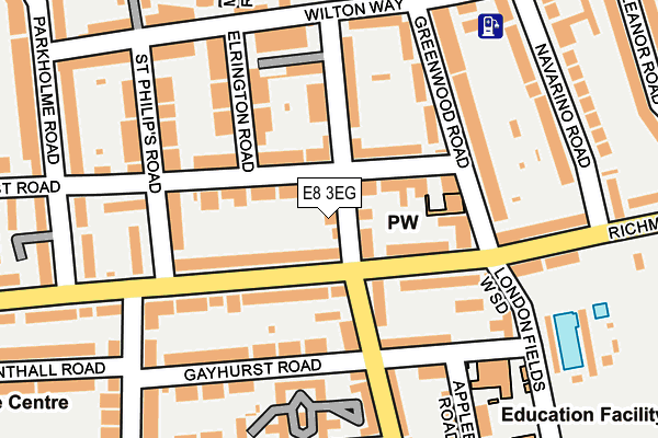 E8 3EG map - OS OpenMap – Local (Ordnance Survey)