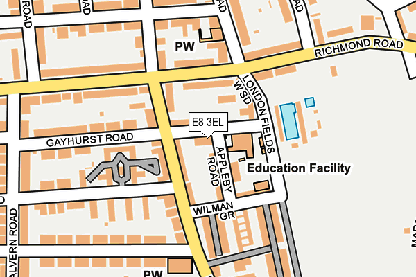 E8 3EL map - OS OpenMap – Local (Ordnance Survey)