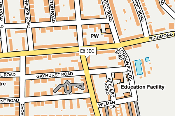 E8 3EQ map - OS OpenMap – Local (Ordnance Survey)