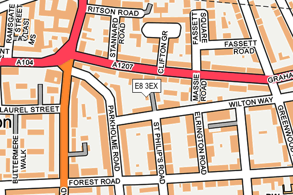 E8 3EX map - OS OpenMap – Local (Ordnance Survey)
