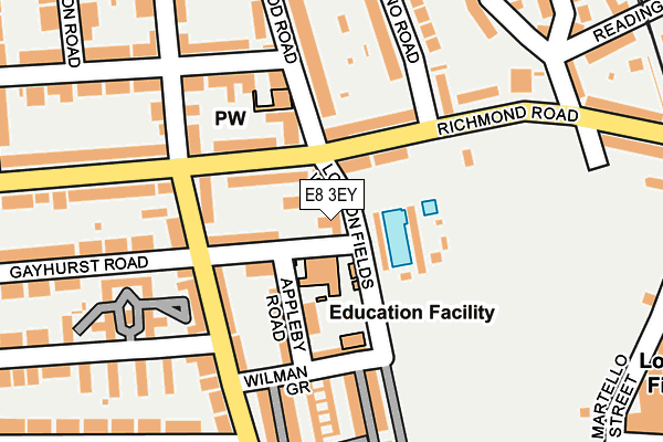E8 3EY map - OS OpenMap – Local (Ordnance Survey)