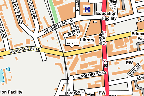 E8 3FF map - OS OpenMap – Local (Ordnance Survey)