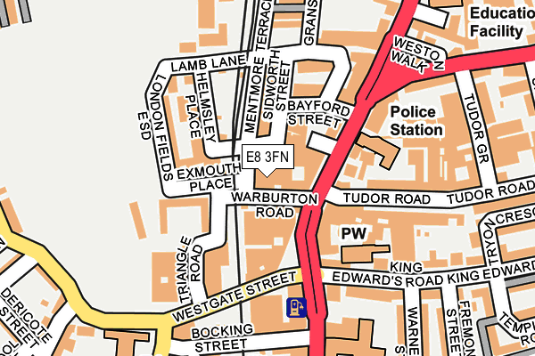 E8 3FN map - OS OpenMap – Local (Ordnance Survey)