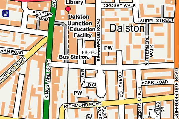 E8 3FQ map - OS OpenMap – Local (Ordnance Survey)