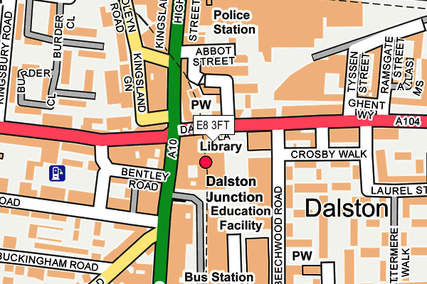 E8 3FT map - OS OpenMap – Local (Ordnance Survey)