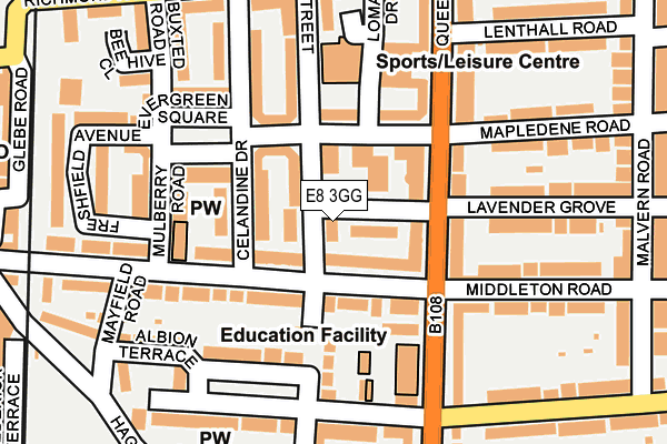 E8 3GG map - OS OpenMap – Local (Ordnance Survey)