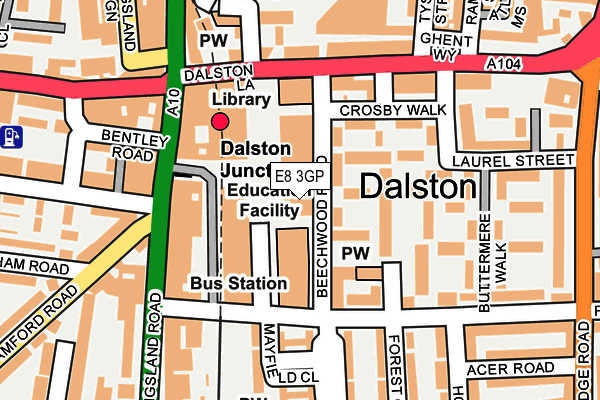 E8 3GP map - OS OpenMap – Local (Ordnance Survey)