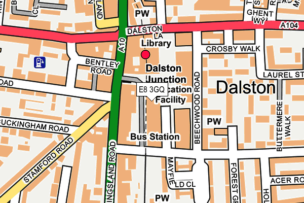 E8 3GQ map - OS OpenMap – Local (Ordnance Survey)