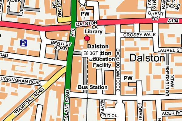 E8 3GT map - OS OpenMap – Local (Ordnance Survey)