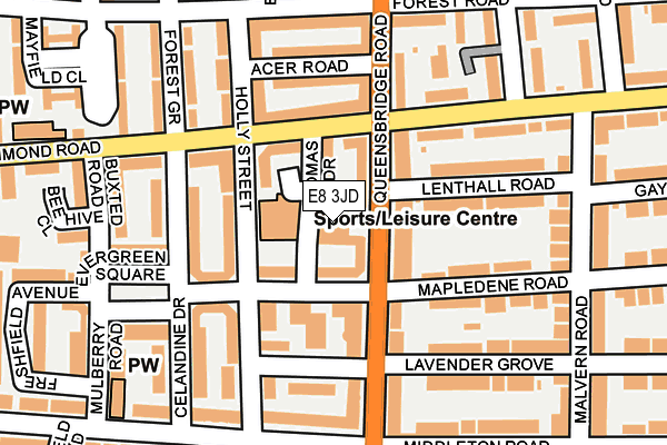 E8 3JD map - OS OpenMap – Local (Ordnance Survey)