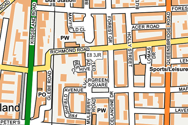 E8 3JR map - OS OpenMap – Local (Ordnance Survey)