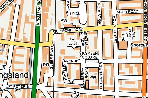 E8 3JT map - OS OpenMap – Local (Ordnance Survey)