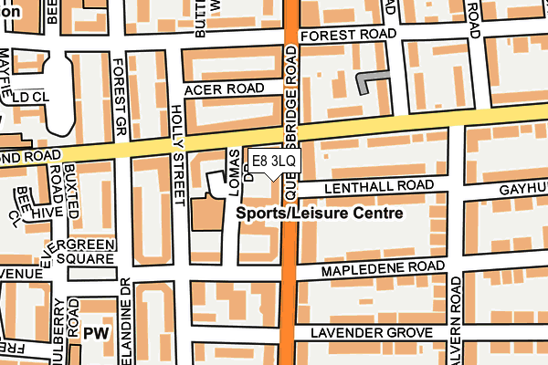 E8 3LQ map - OS OpenMap – Local (Ordnance Survey)