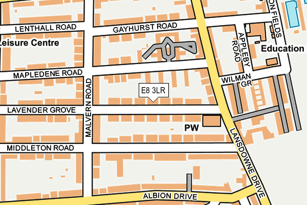 E8 3LR map - OS OpenMap – Local (Ordnance Survey)