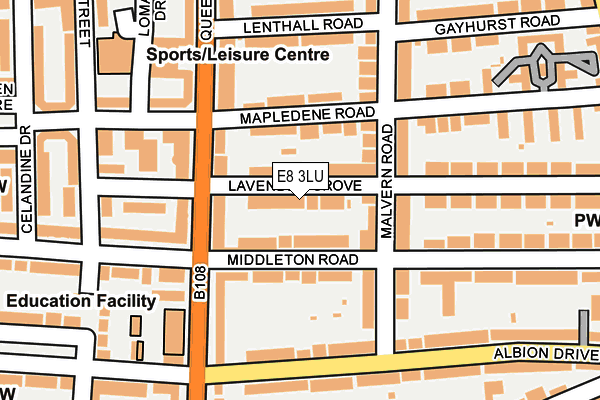 E8 3LU map - OS OpenMap – Local (Ordnance Survey)