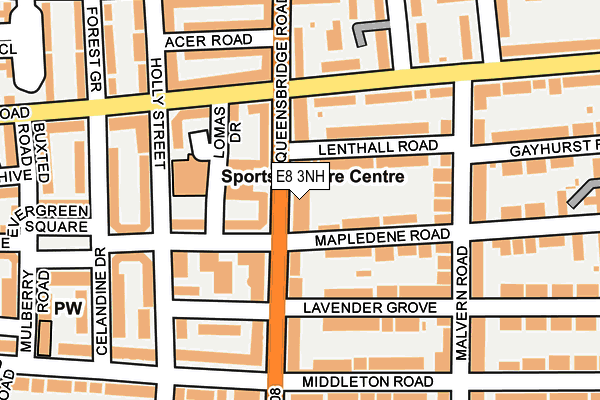E8 3NH map - OS OpenMap – Local (Ordnance Survey)
