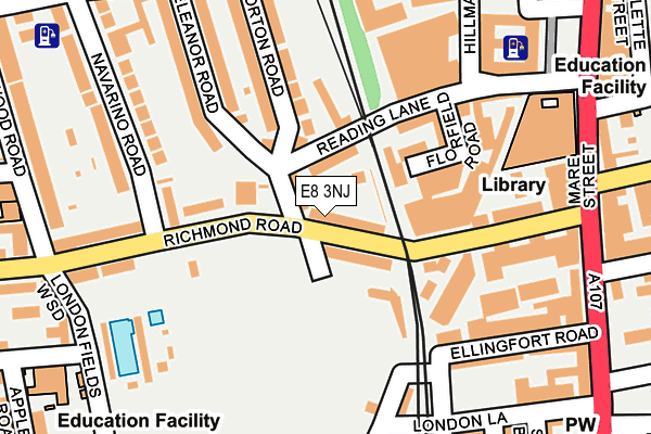 E8 3NJ map - OS OpenMap – Local (Ordnance Survey)