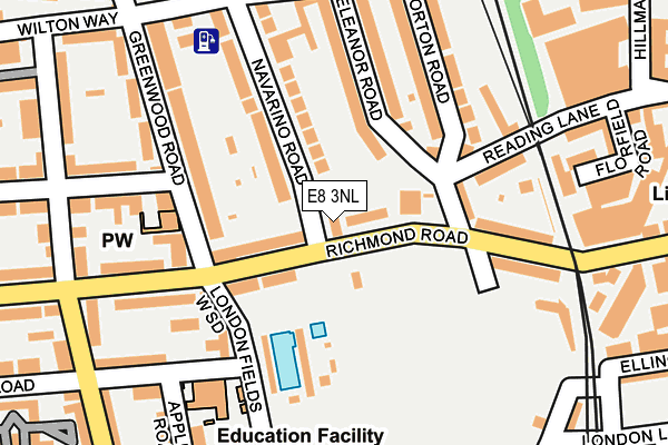 E8 3NL map - OS OpenMap – Local (Ordnance Survey)