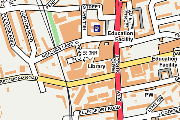 E8 3NR map - OS OpenMap – Local (Ordnance Survey)