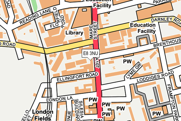 E8 3NU map - OS OpenMap – Local (Ordnance Survey)