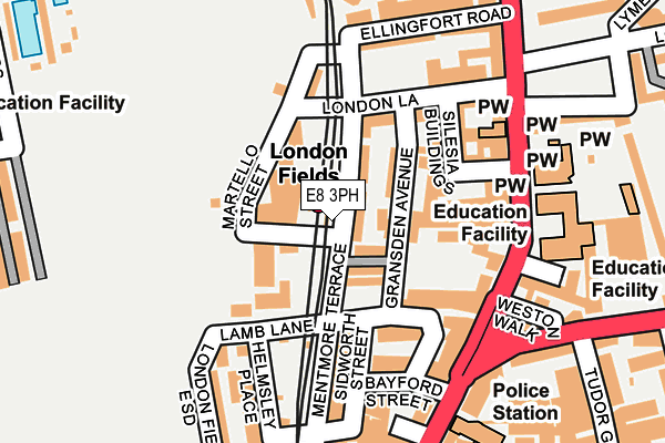 E8 3PH map - OS OpenMap – Local (Ordnance Survey)