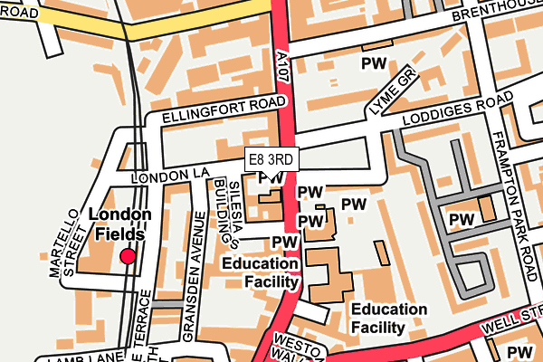 E8 3RD map - OS OpenMap – Local (Ordnance Survey)