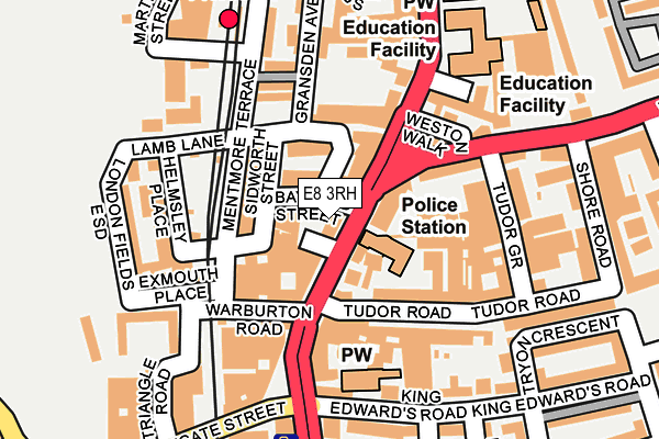 E8 3RH map - OS OpenMap – Local (Ordnance Survey)