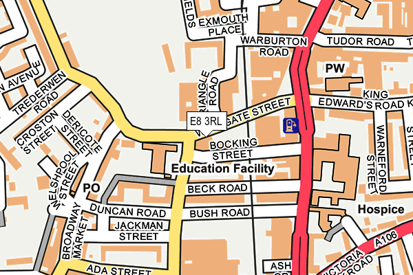 E8 3RL map - OS OpenMap – Local (Ordnance Survey)
