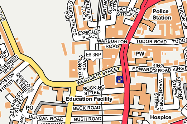 E8 3RP map - OS OpenMap – Local (Ordnance Survey)